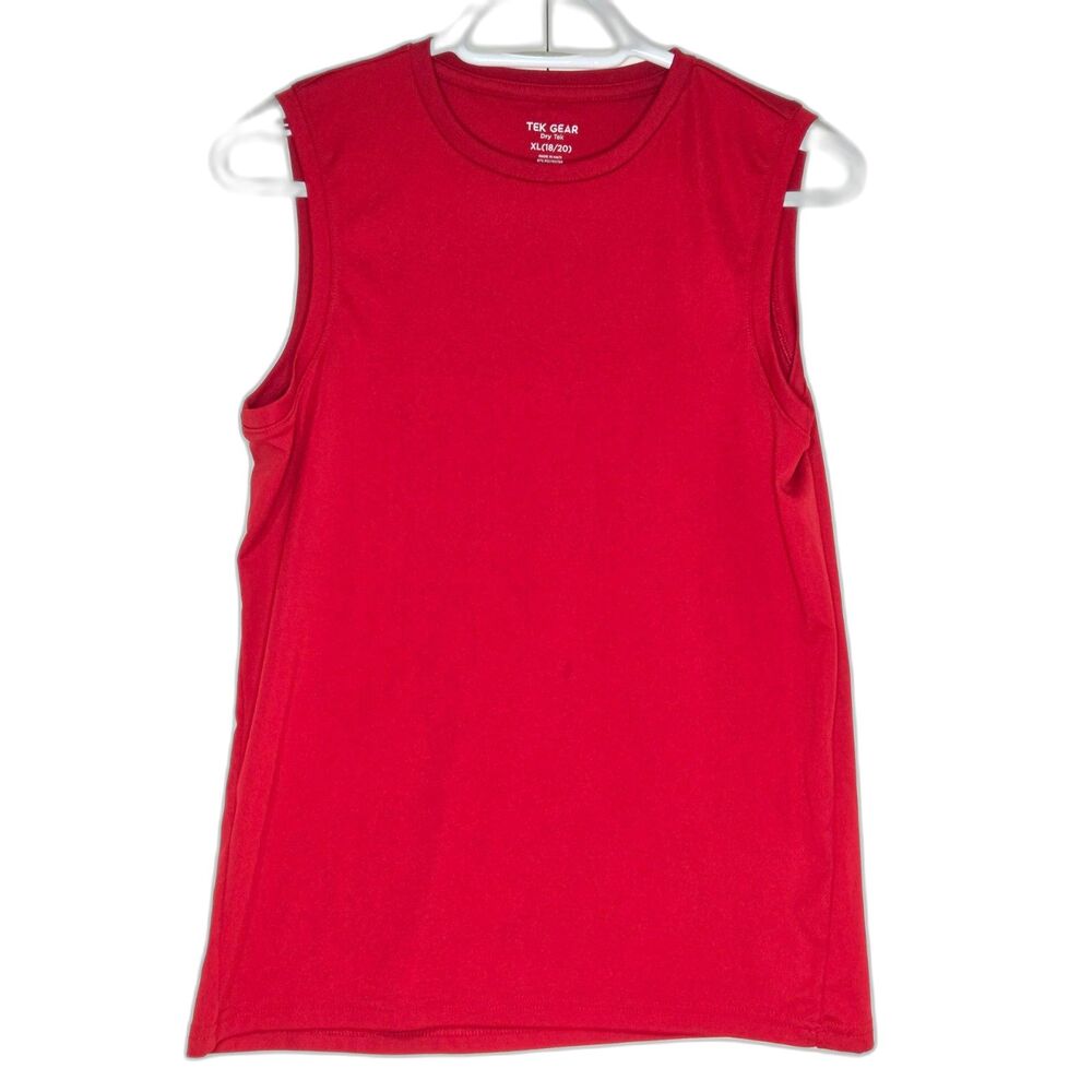 Nike Tek Gear Boys Youth XL Bundle | Red Swoosh Tee Tank Lot 2pc - Picture 3 of 10